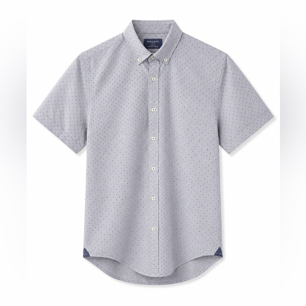 POLKA DOT OXFORD SKIRT Slim Fit